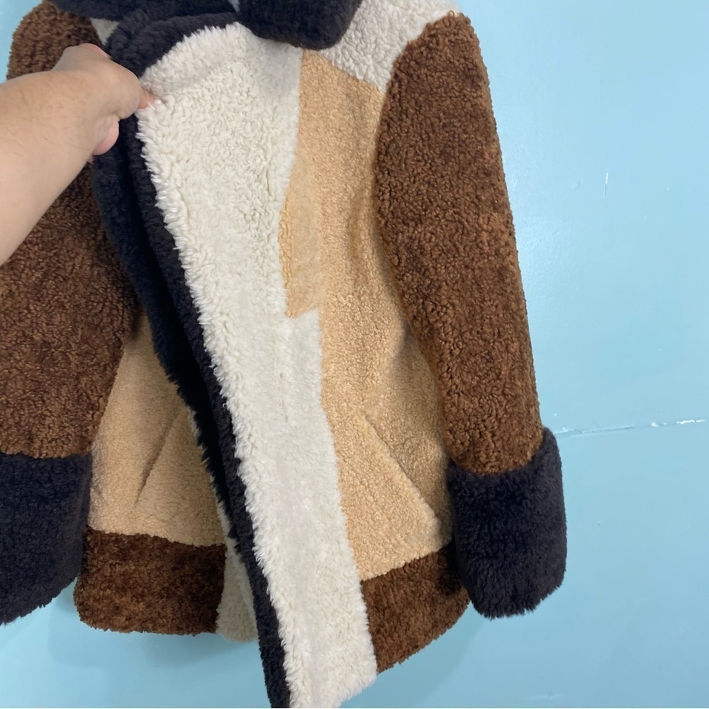 Alc Stefan Sherpa Coat Color Block Teddy Oversize… - image 4